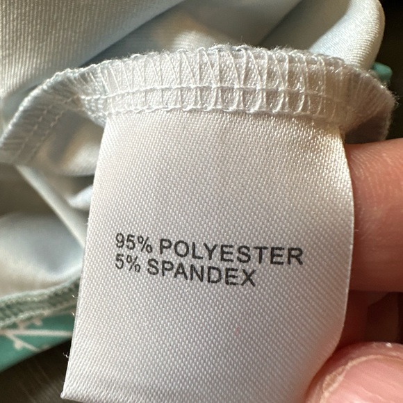 Patty Boutik Sea Mist Green and White Wrap a around Dress. Size Small - Picture 6 of 8